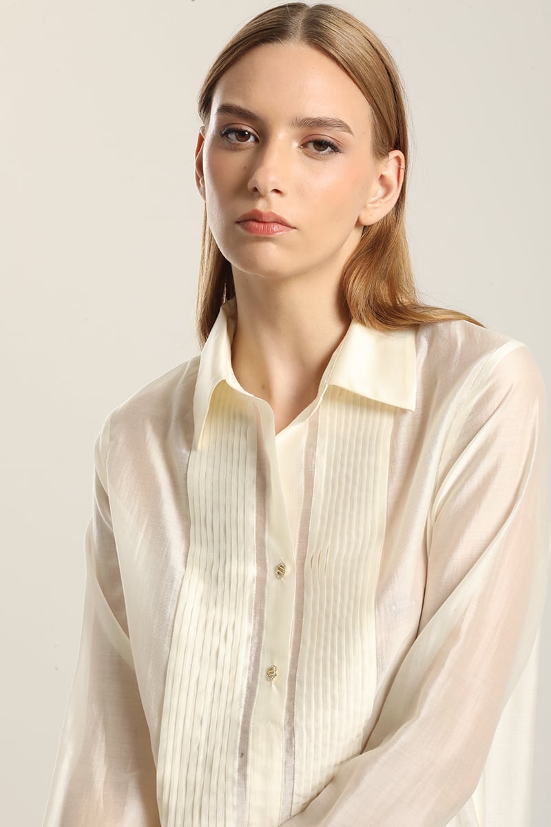 BLUSA ALFORZA CON LYOCELL, CRUDO LIOLA - 3