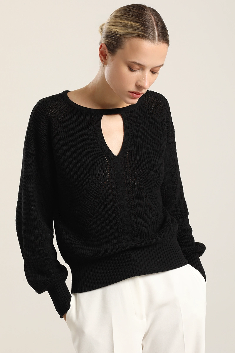 JERSEY PUNTO FANTASIA NEGRO LIOLA - 1