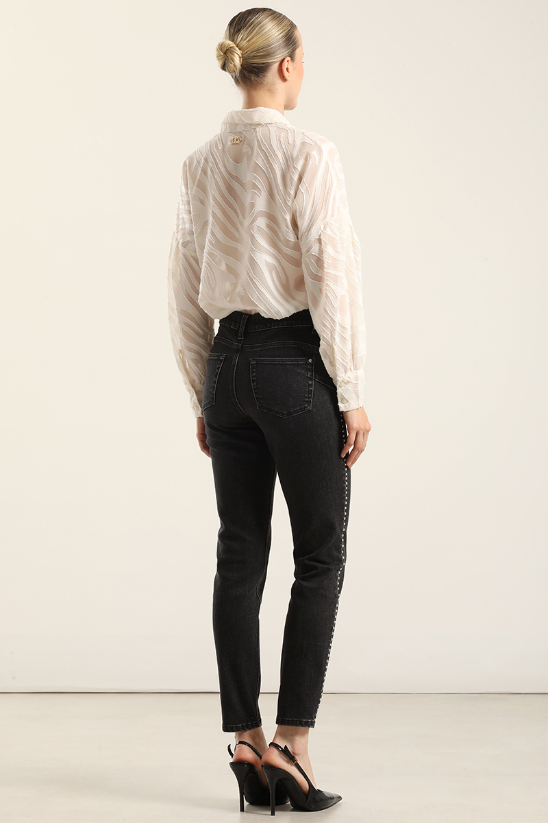JEANS SKINNY, TIRO MEDIO, NEGRO LIOLA - 3