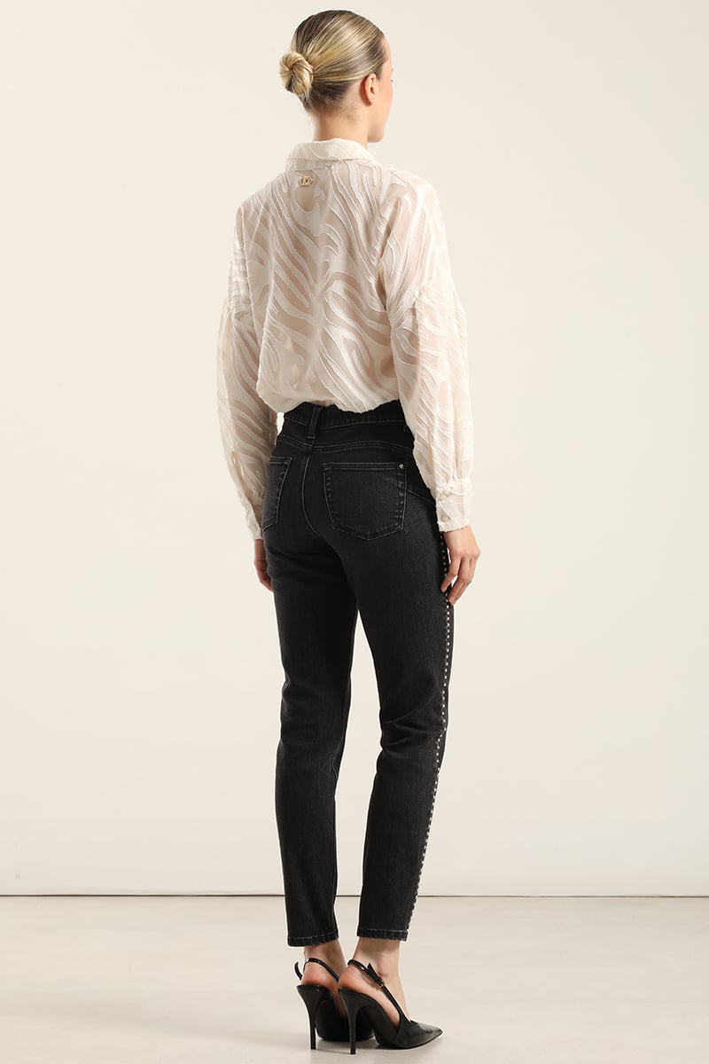 JEANS SKINNY, TIRO MEDIO, NEGRO LIOLA - 3