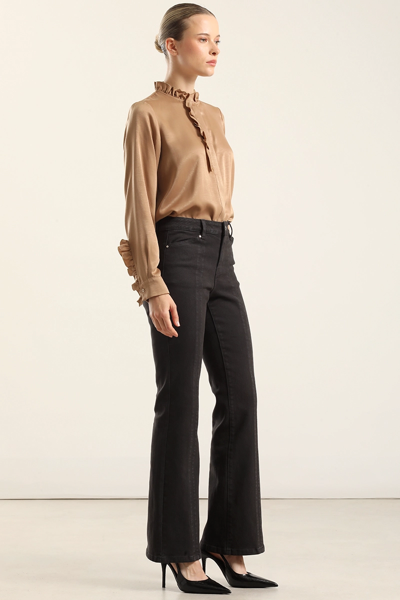 JEANS COLOR BOOTCUT, NEGRO LIOLA - 3