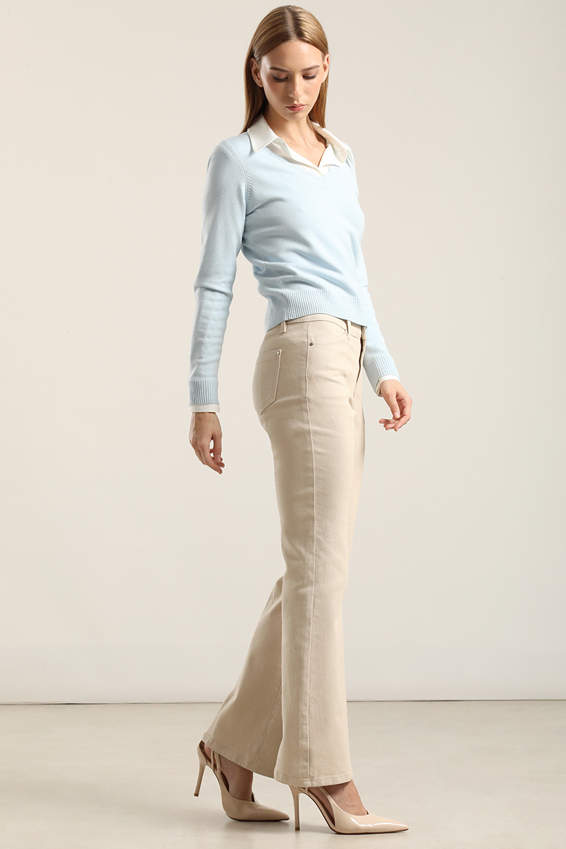 JEANS COLOR BOOTCUT, BEIGE LIOLA - 3