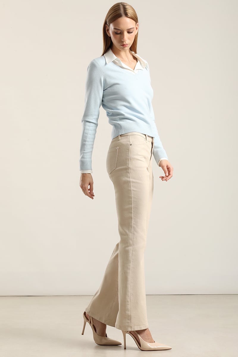 JEANS COLOR BOOTCUT, BEIGE LIOLA - 3