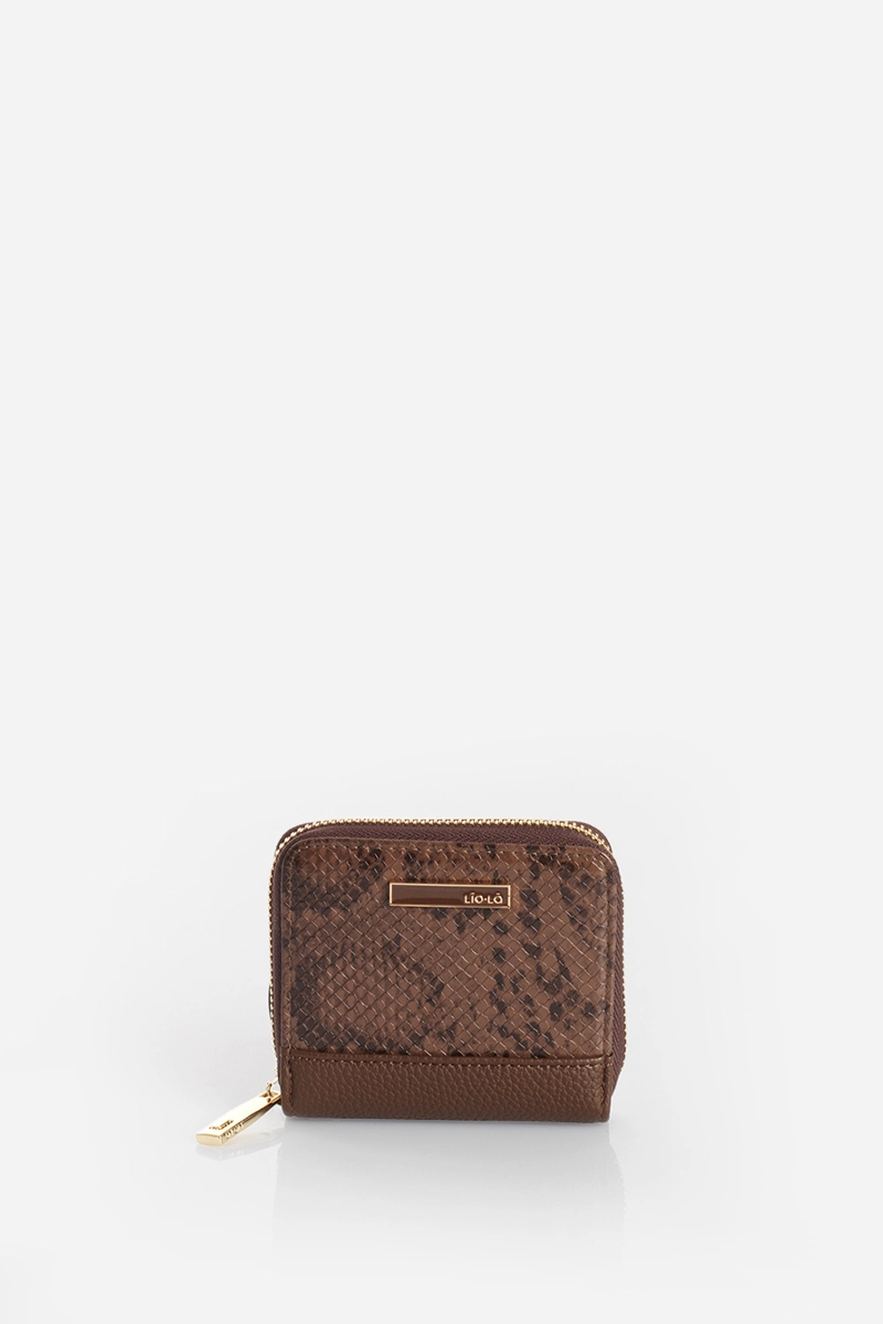 BILLETERA PEQUEÑA, SIMIL CUERO, CHOCOLATE LIOLA - 1