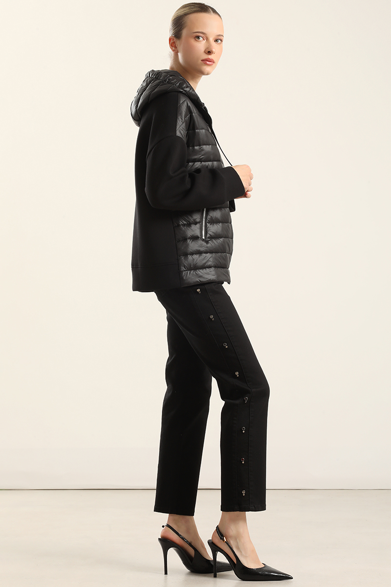 PARKA ACOLCHADA COMBINADA, NEGRO LIOLA - 2