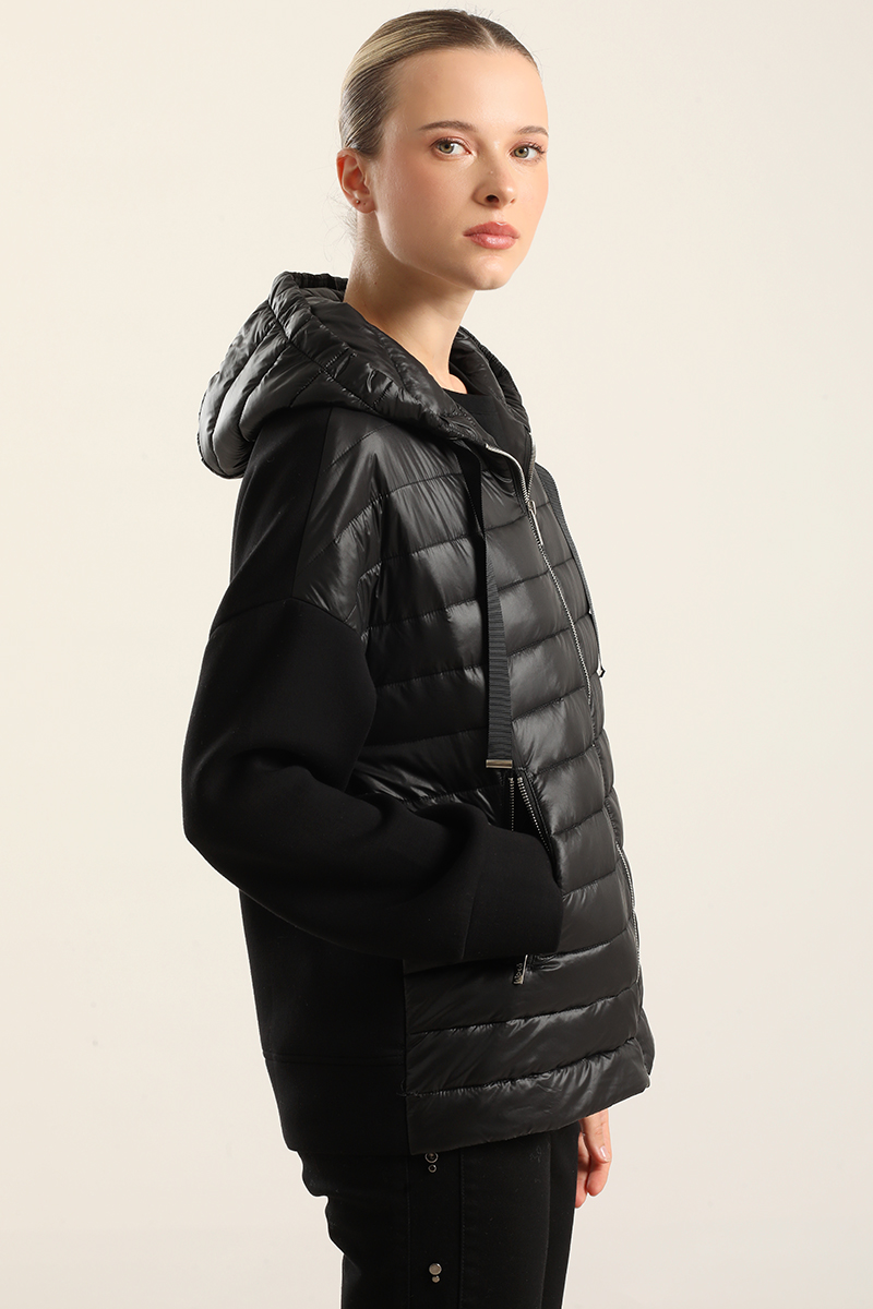 PARKA ACOLCHADA COMBINADA, NEGRO LIOLA - 3