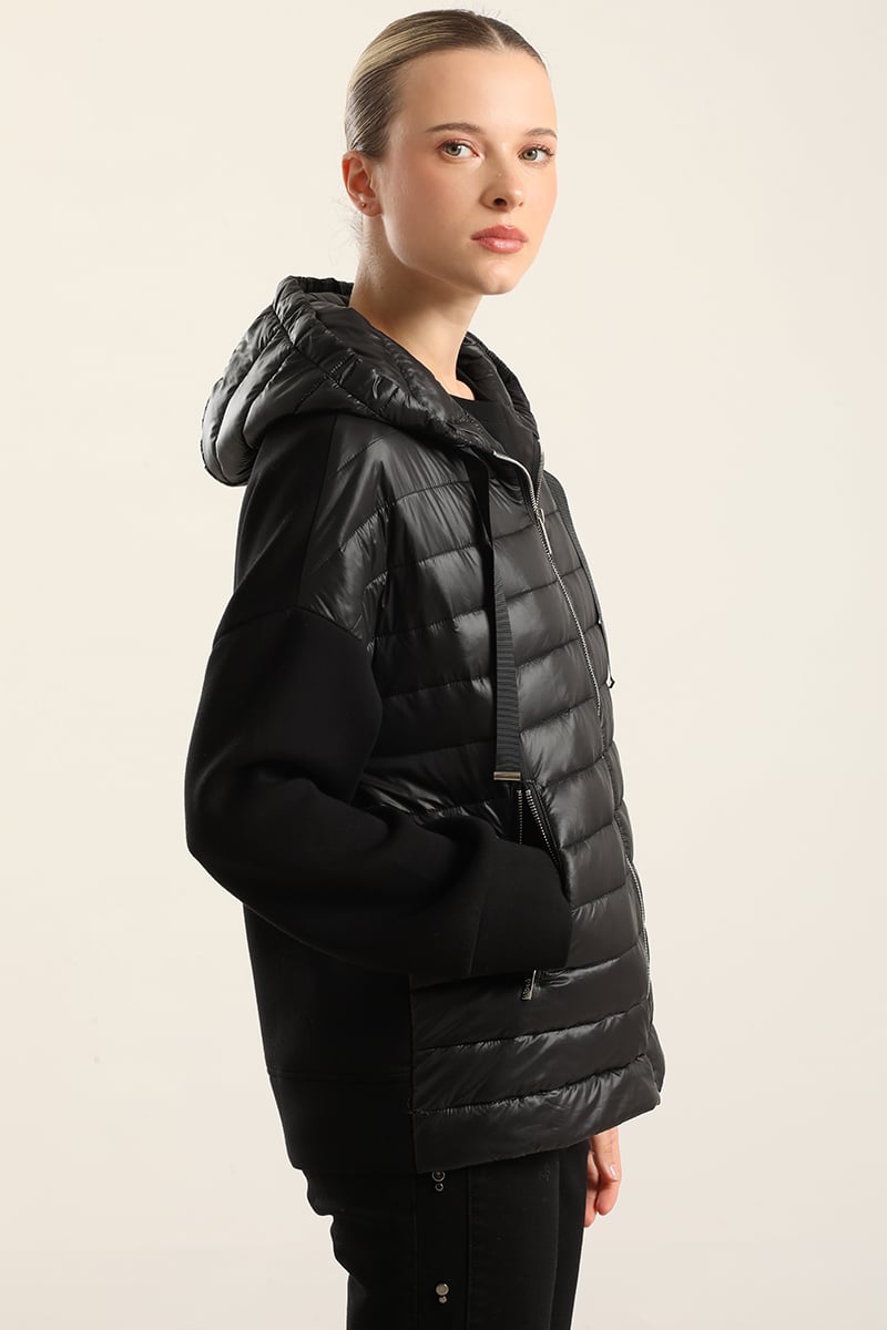 PARKA ACOLCHADA COMBINADA, NEGRO LIOLA - 3