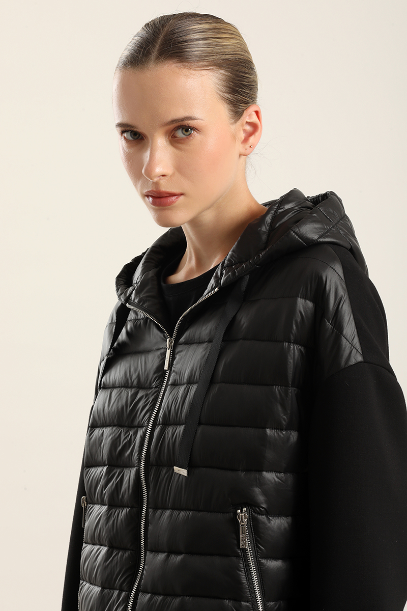 PARKA ACOLCHADA COMBINADA, NEGRO LIOLA - 4
