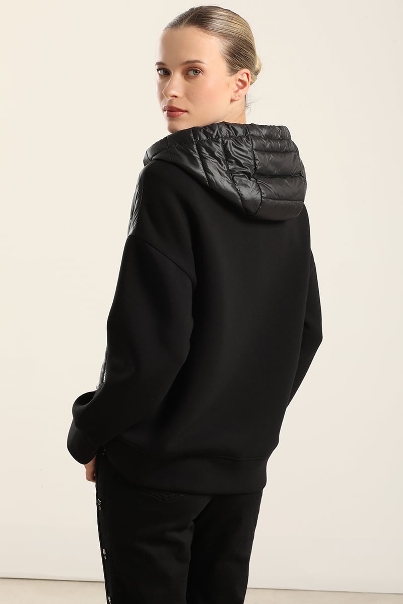 PARKA ACOLCHADA COMBINADA, NEGRO LIOLA - 5