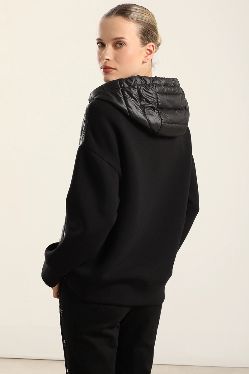PARKA ACOLCHADA COMBINADA, NEGRO LIOLA - 5