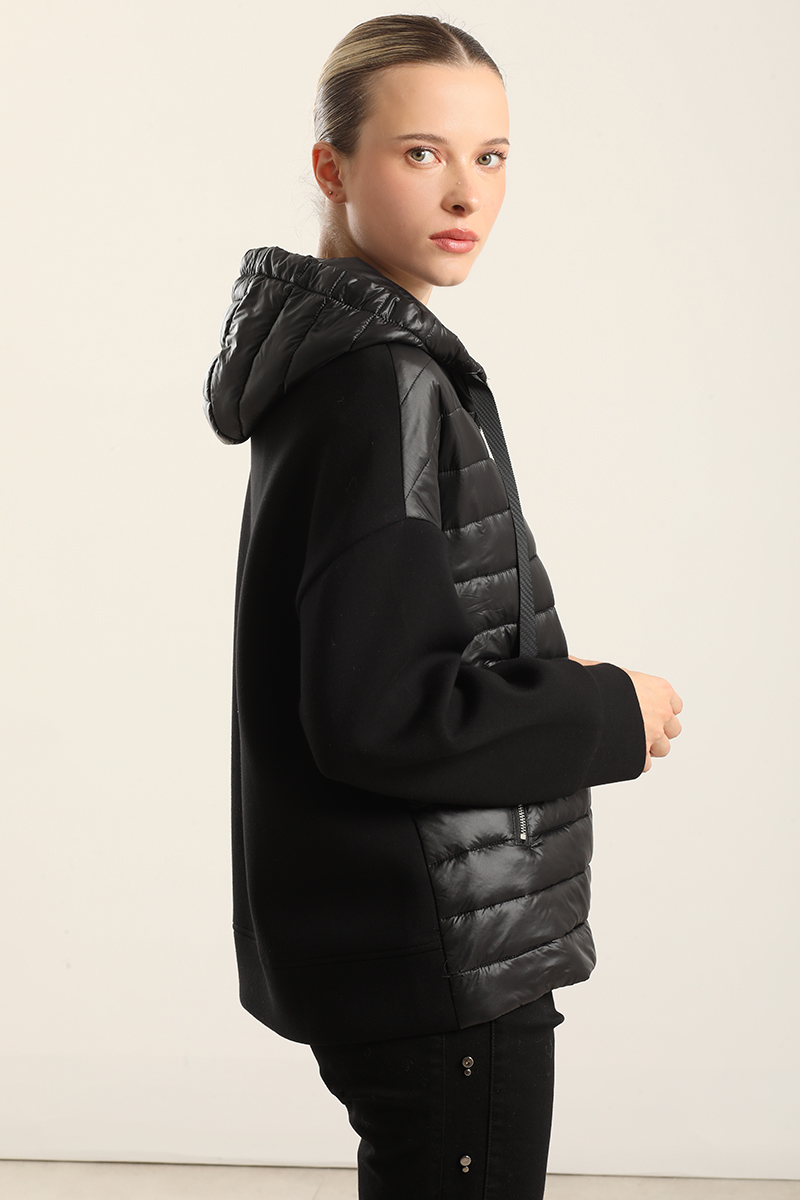 PARKA ACOLCHADA COMBINADA, NEGRO LIOLA - 6