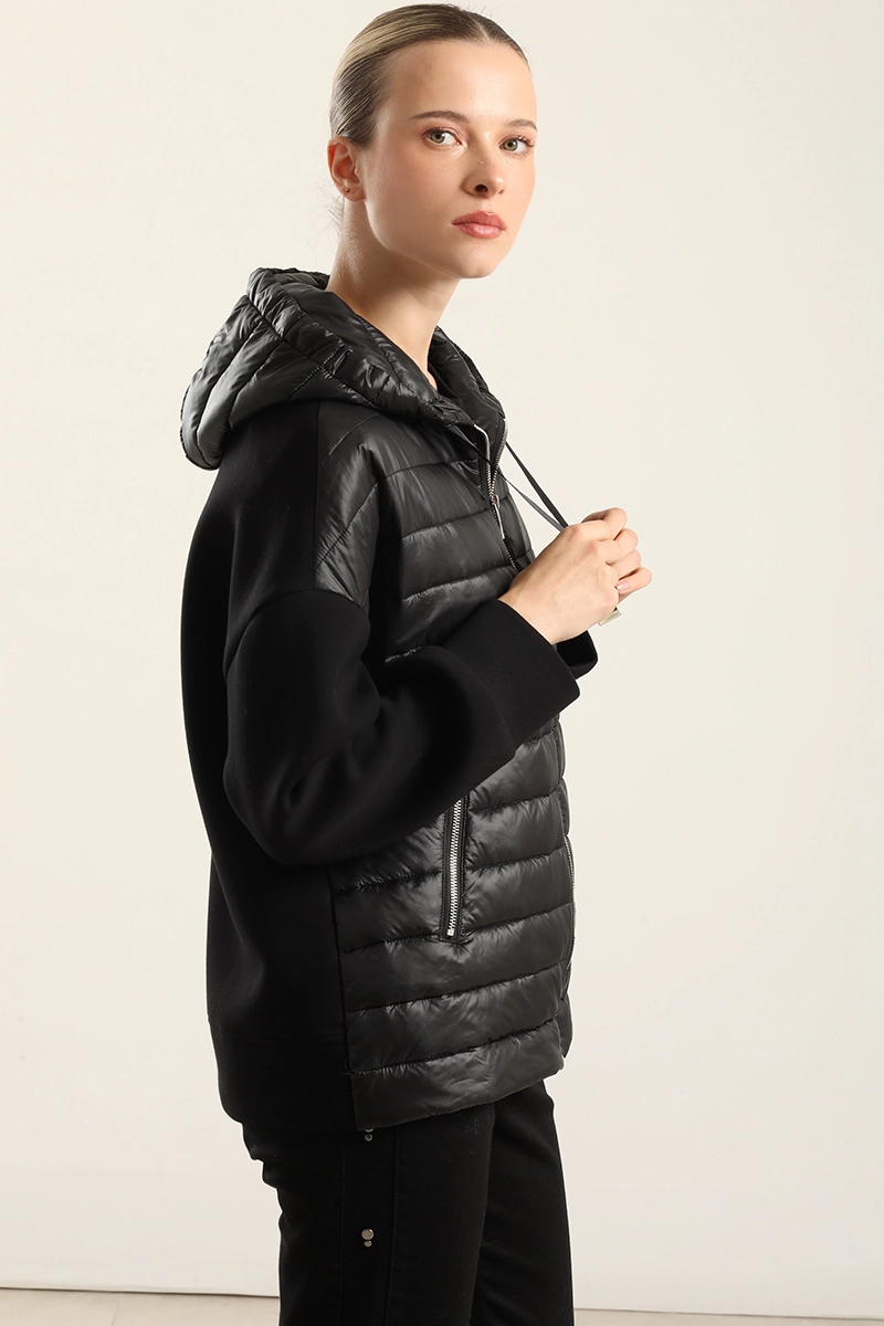 PARKA ACOLCHADA COMBINADA, NEGRO LIOLA - 7