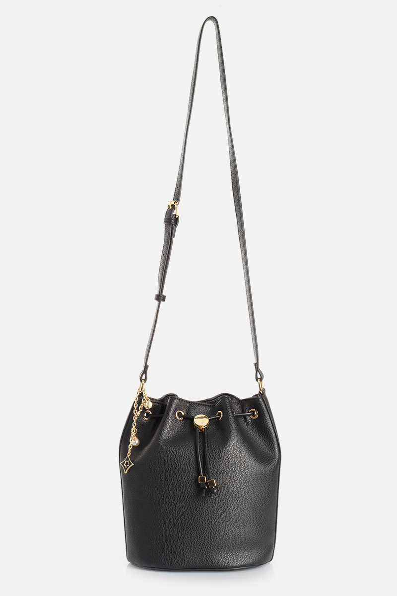 BOLSO CHARM, SIMIL CUERO, NEGRO LIOLA - 4