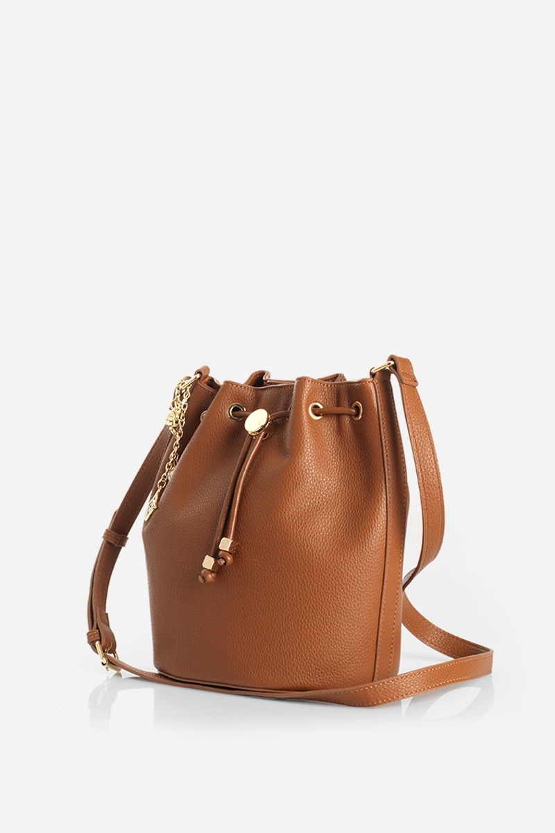 BOLSO CHARM, SIMIL CUERO, CAMEL LIOLA - 2
