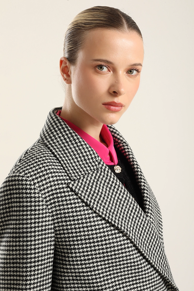 CHAQUETA  PIED DE POULE, NEGRO LIOLA - 3