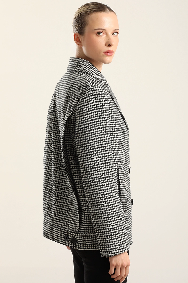 CHAQUETA  PIED DE POULE, NEGRO LIOLA - 4