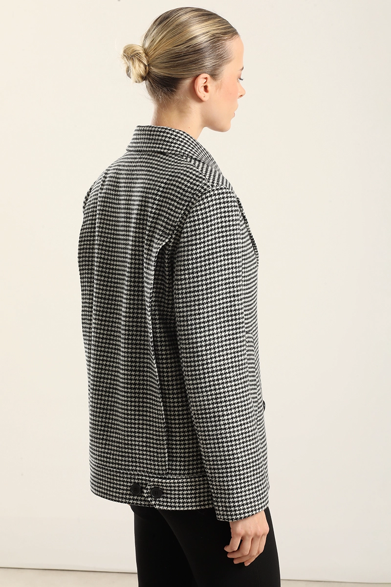 CHAQUETA  PIED DE POULE, NEGRO LIOLA - 6