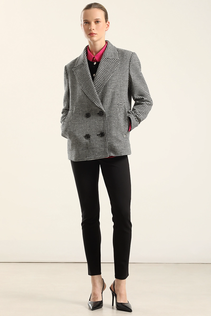CHAQUETA  PIED DE POULE, NEGRO LIOLA - 7