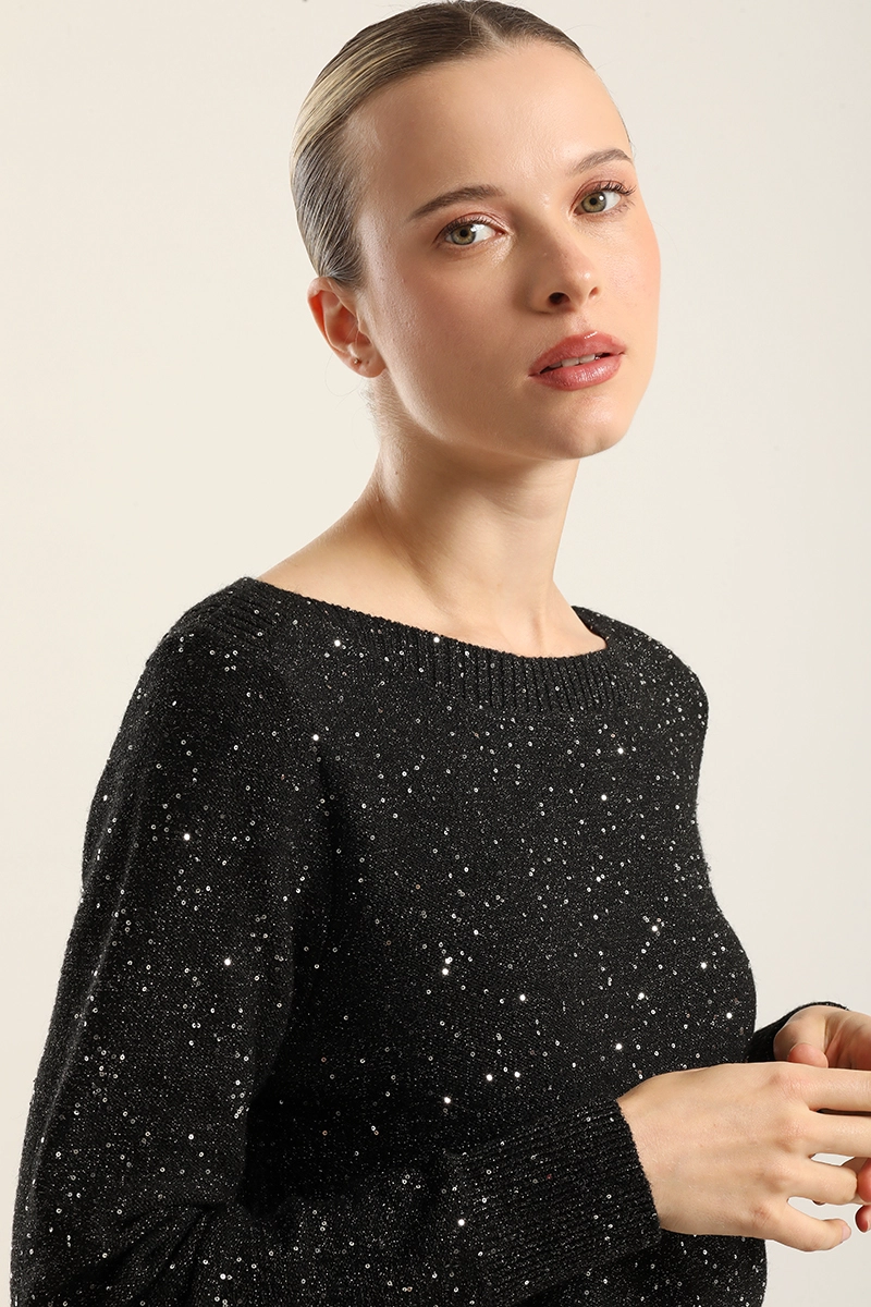 JERSEY PUNTO MICROLENTEJUELAS, NEGRO LIOLA - 3