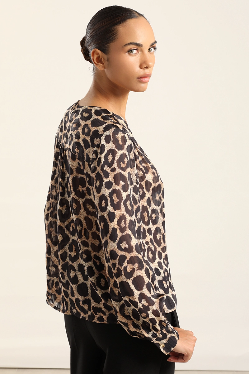 BLUSA ANIMAL PRINT, NEGRO LIOLA - 4