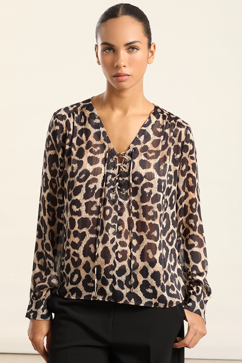 BLUSA ANIMAL PRINT, NEGRO LIOLA - 6