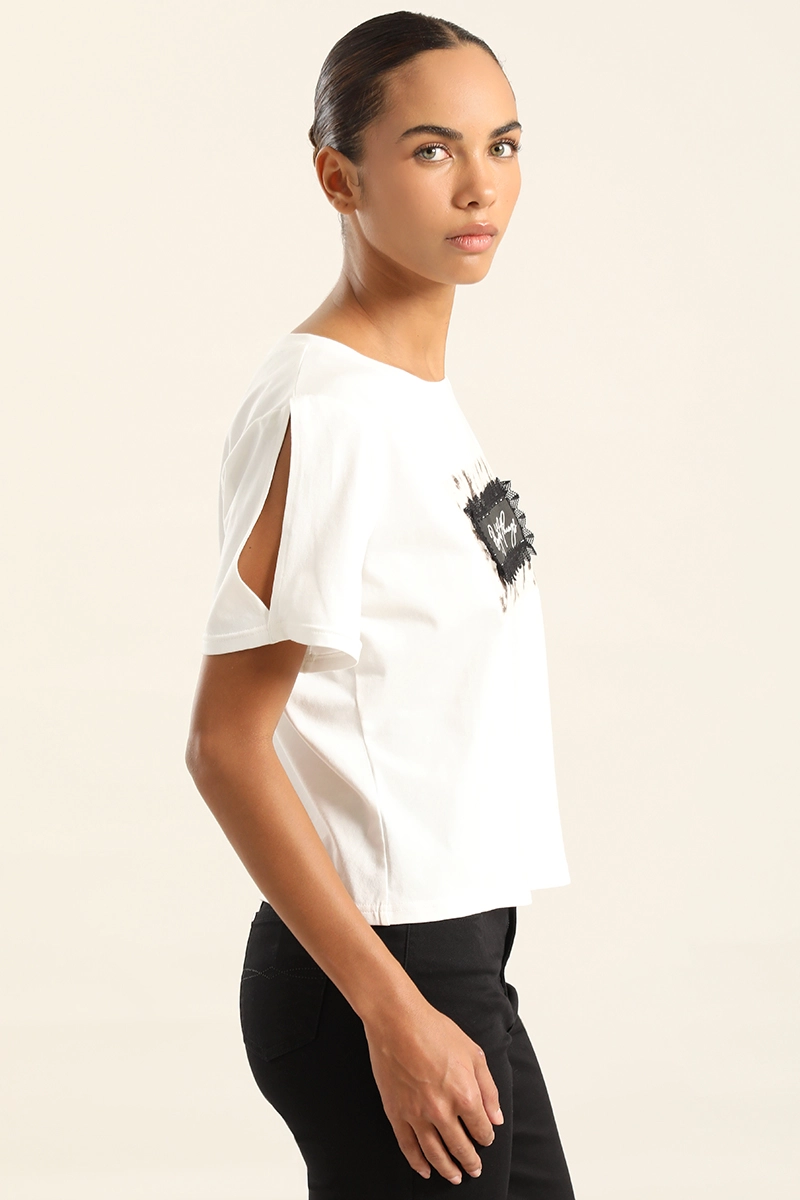POLERA CON APLICACION, CRUDO LIOLA - 3