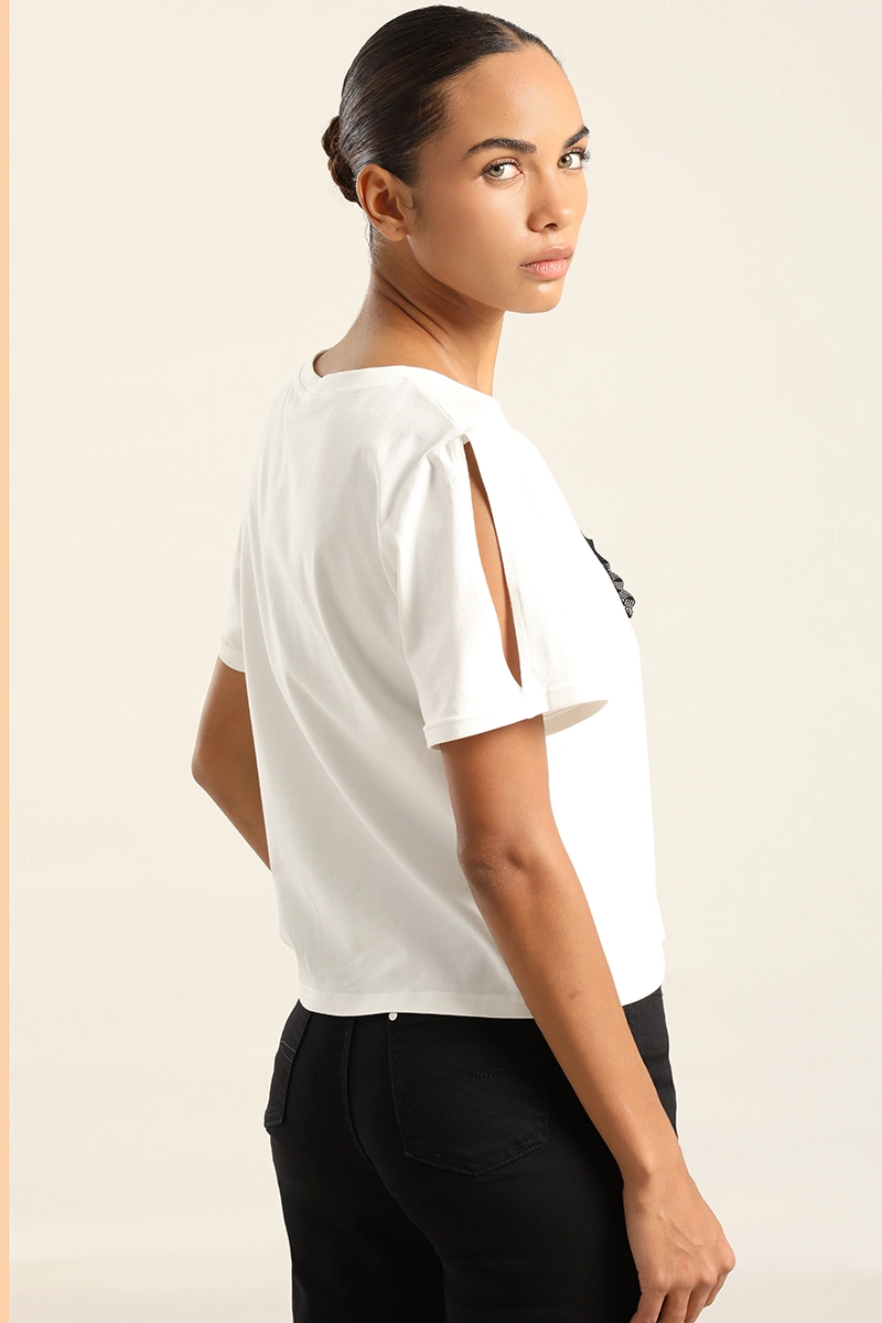 POLERA CON APLICACION, CRUDO LIOLA - 5