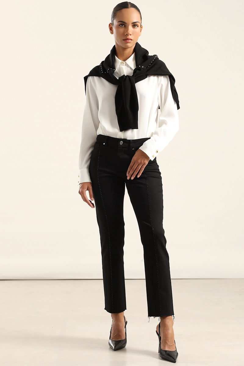 JEANS COLOR SLIM PUSH UP, NEGRO LIOLA - 3