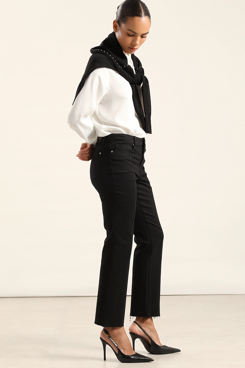 JEANS COLOR SLIM PUSH UP, NEGRO LIOLA - 4