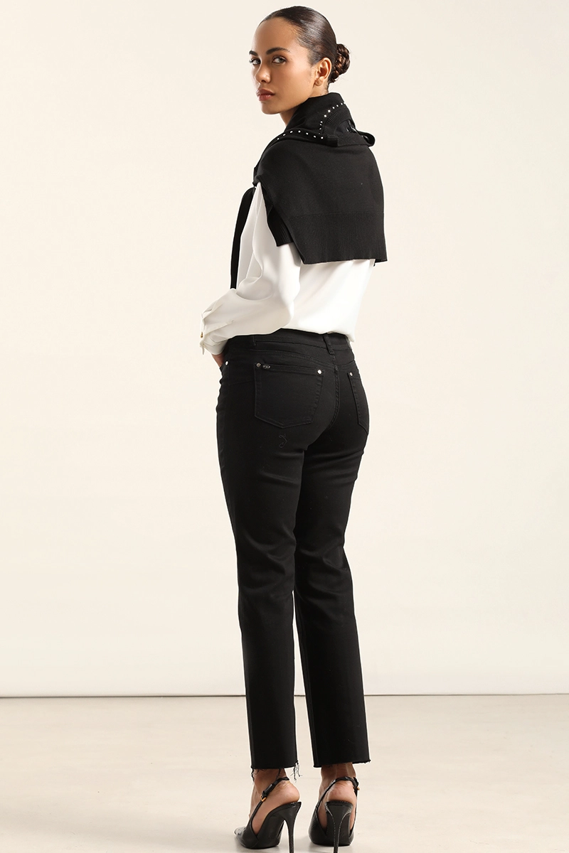 JEANS COLOR SLIM PUSH UP, NEGRO LIOLA - 6