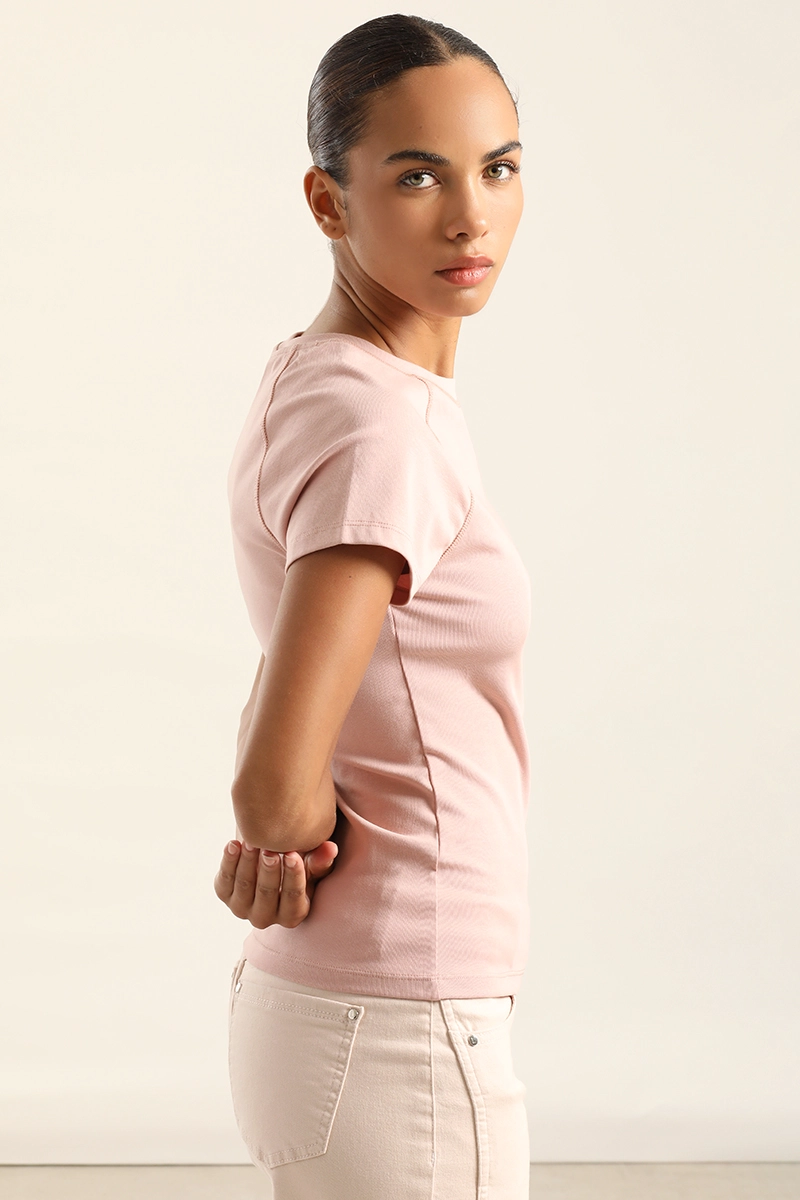 POLERA BASICA, LOGO LIOLA, ROSA LIOLA - 4