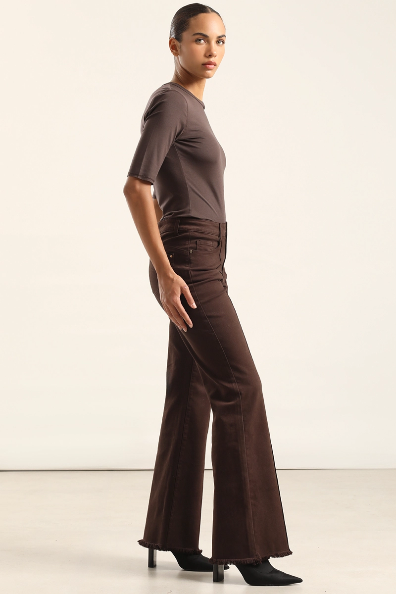 JEANS COLOR BOOTCUT, PUSH UP, CHOCOLATE LIOLA - 6
