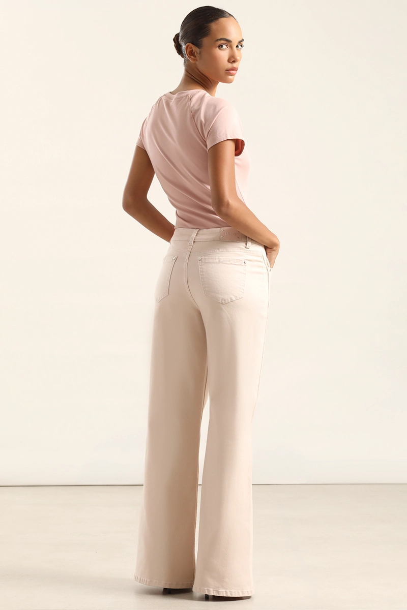JEANS COLOR PALAZZO, ROSA LIOLA - 3