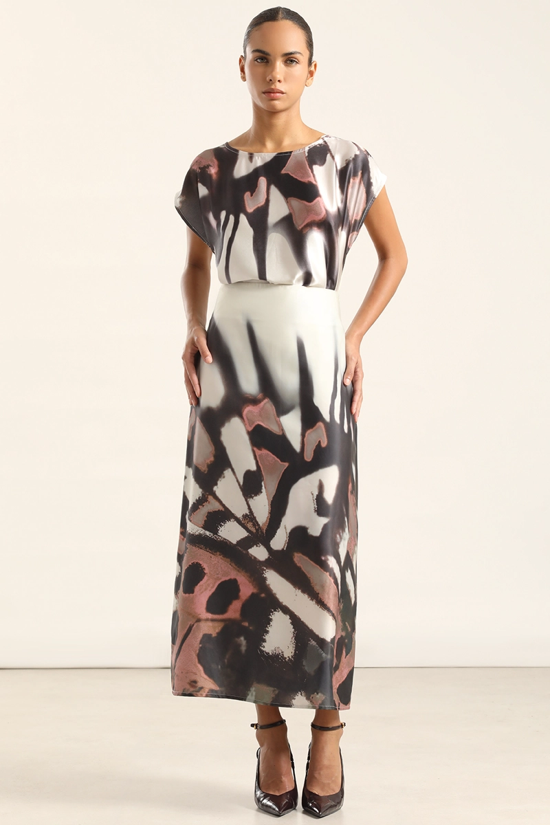 TOP SATIN ESTAMPADO MIX. BEIGE LIOLA - 2
