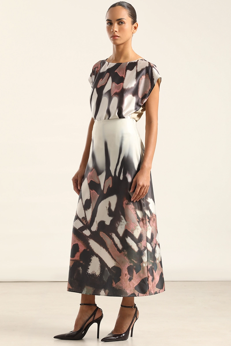 TOP SATIN ESTAMPADO MIX. BEIGE LIOLA - 4