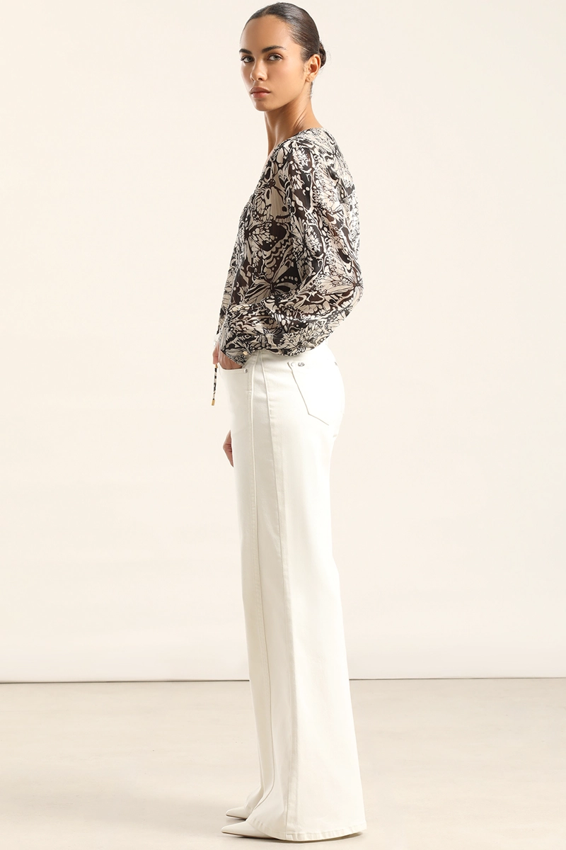 JEANS COLOR PALAZZO, BEIGE LIOLA - 2