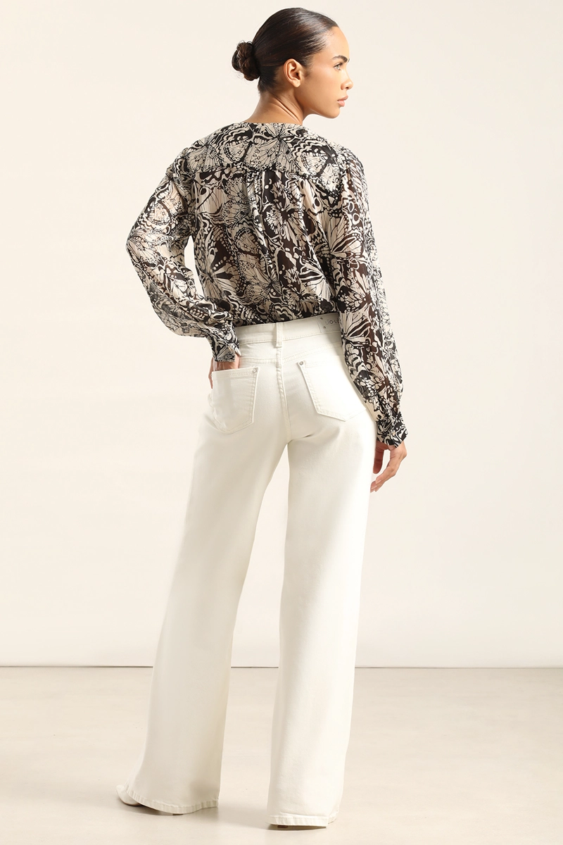 JEANS COLOR PALAZZO, BEIGE LIOLA - 3