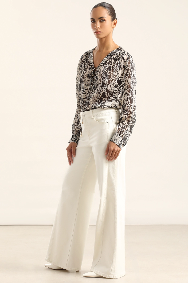 JEANS COLOR PALAZZO, BEIGE LIOLA - 4