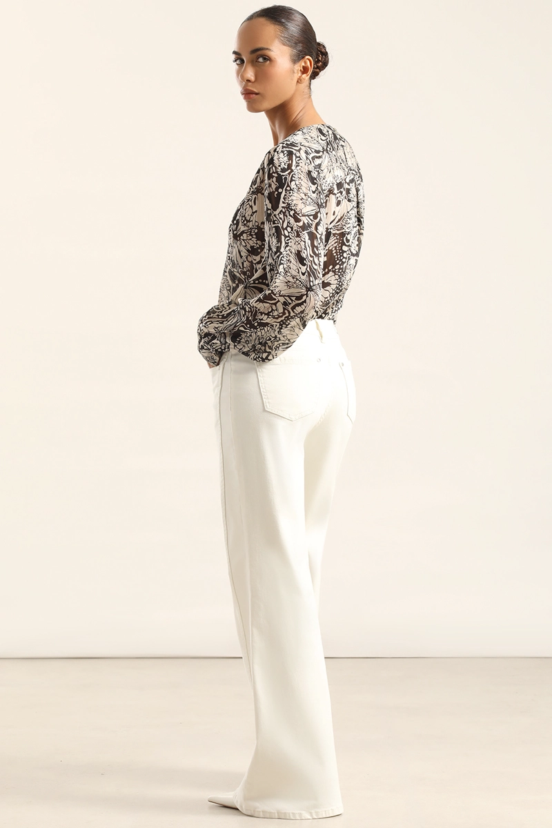 JEANS COLOR PALAZZO, BEIGE LIOLA - 5