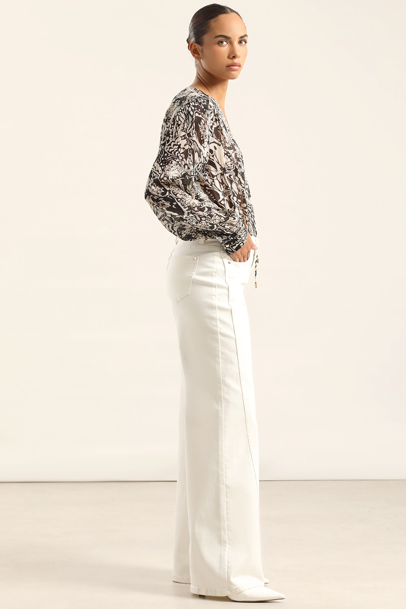 JEANS COLOR PALAZZO, BEIGE LIOLA - 6