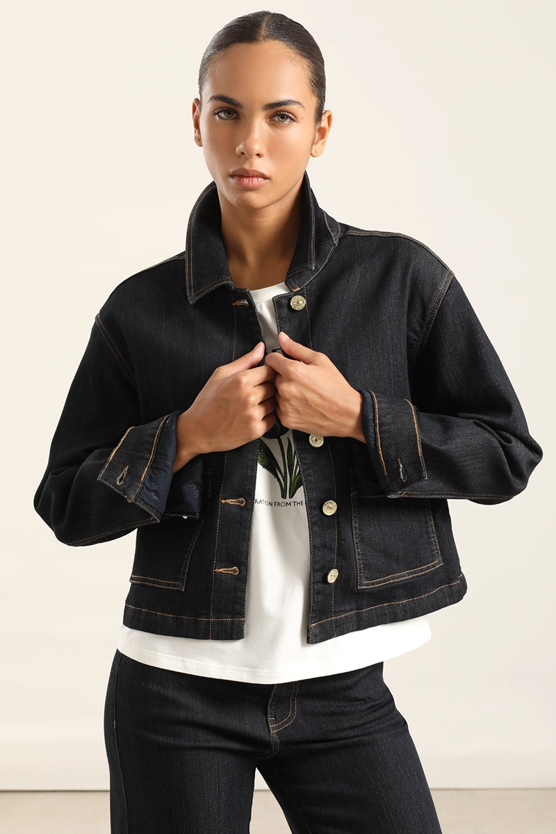 CHAQUETA RECTA DENIM, INDIGO LIOLA - 1