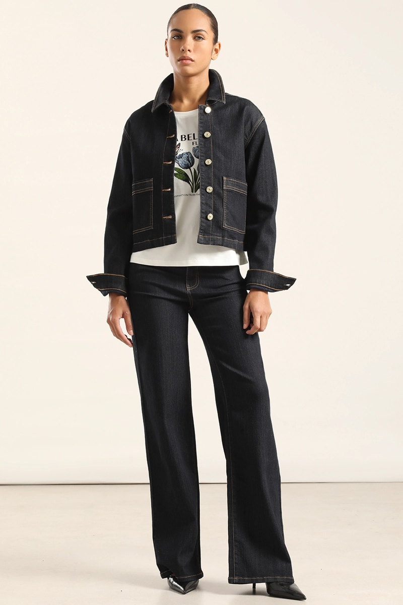 CHAQUETA RECTA DENIM, INDIGO LIOLA - 2
