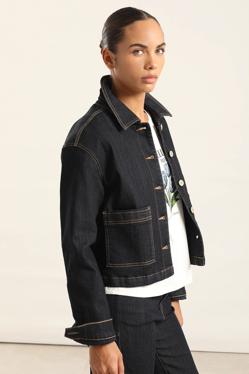CHAQUETA RECTA DENIM, INDIGO LIOLA - 4