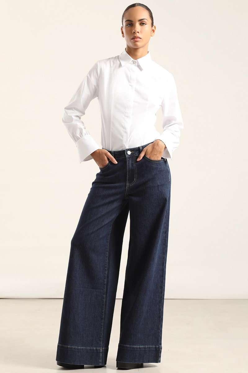 JEANS PALAZZO, TIRO ALTO, INDIGO LIOLA - 1