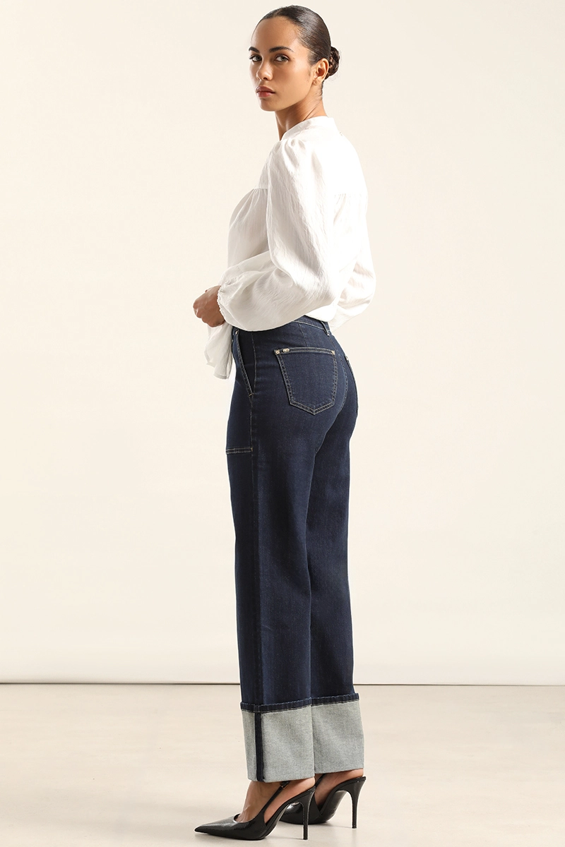 JEANS STRAIGHT, TIRO ALTO, INDIGO LIOLA - 3
