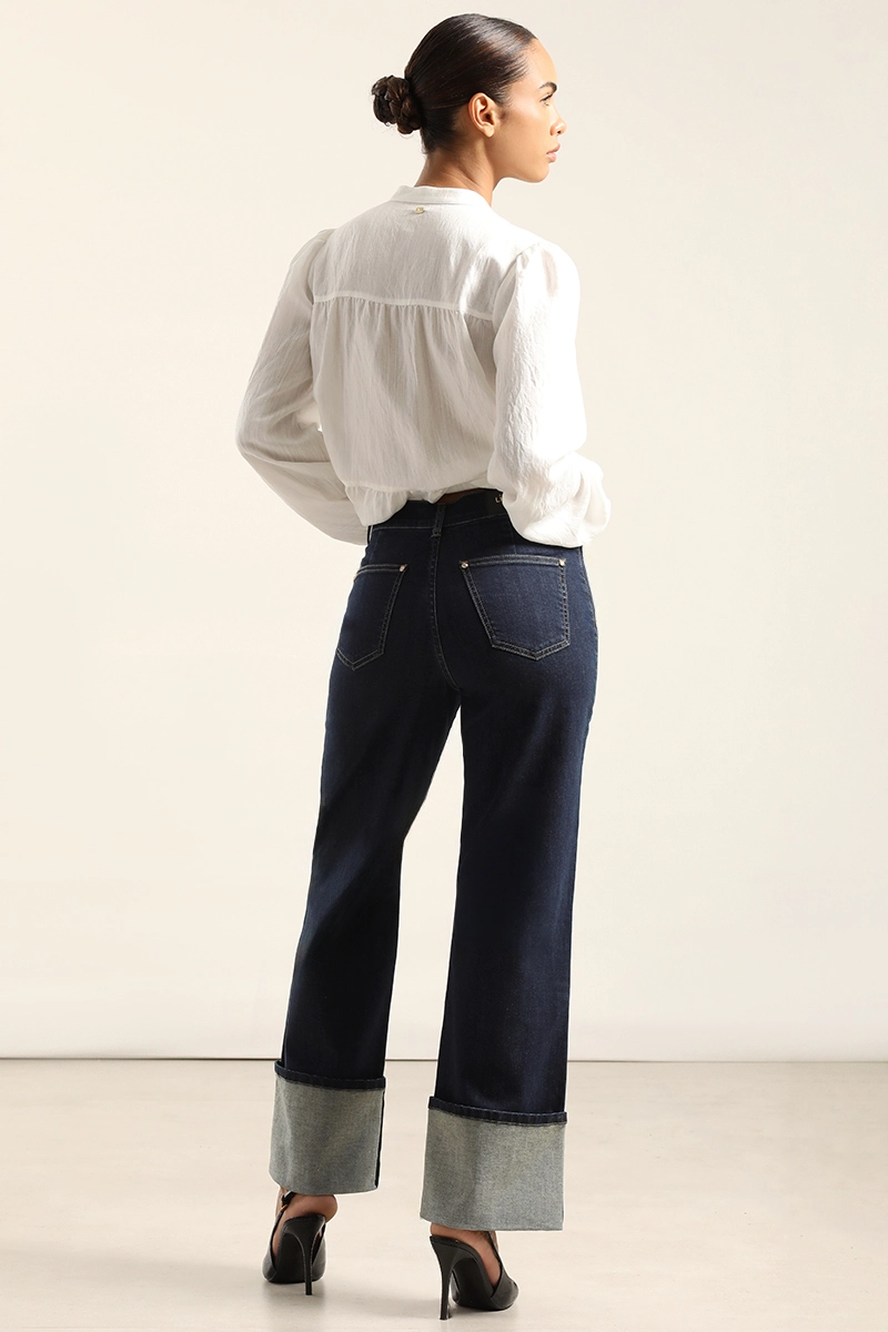 JEANS STRAIGHT, TIRO ALTO, INDIGO LIOLA - 4