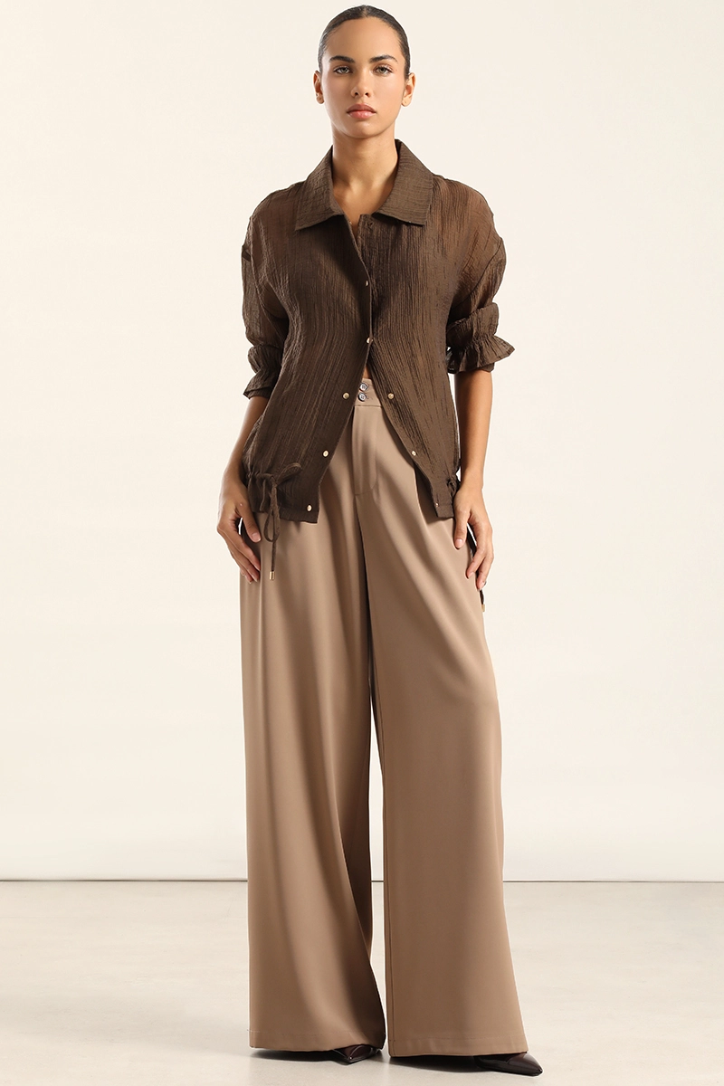 BLUSON BOMBER MIX LYOCELL, CHOCOLATE LIOLA - 2