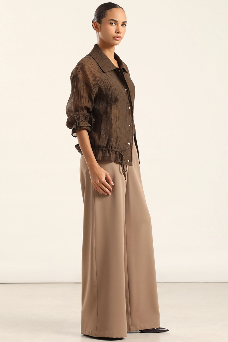 BLUSON BOMBER MIX LYOCELL, CHOCOLATE LIOLA - 7