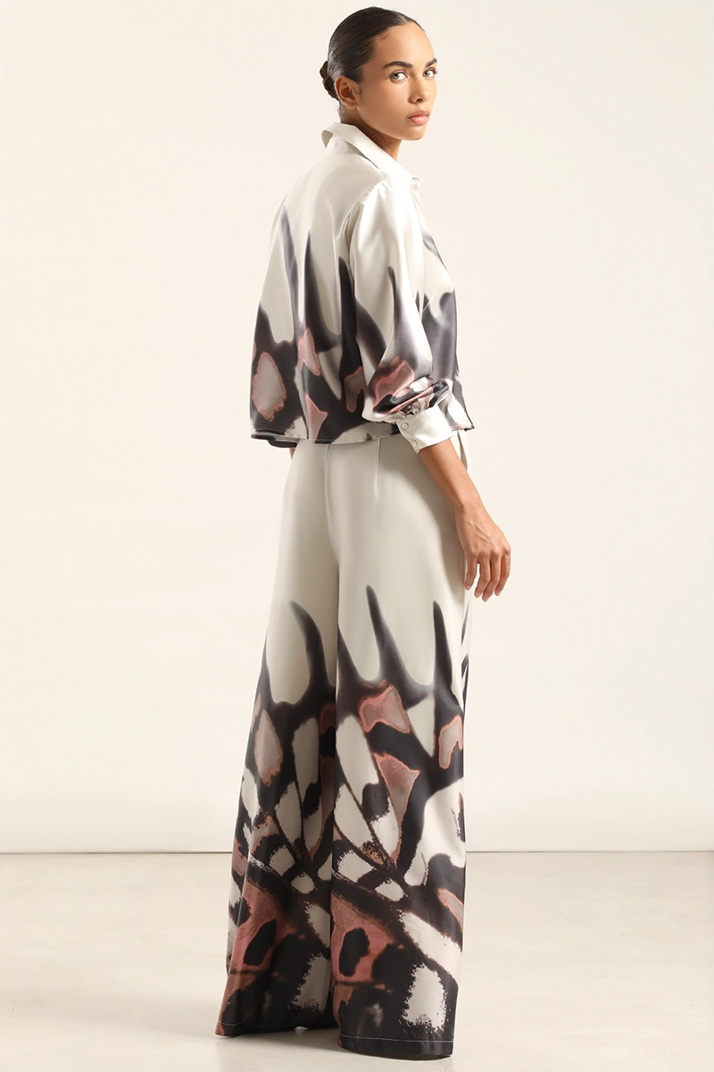 BLUSA SATIN ESTAMPADO, BEIGE LIOLA - 4