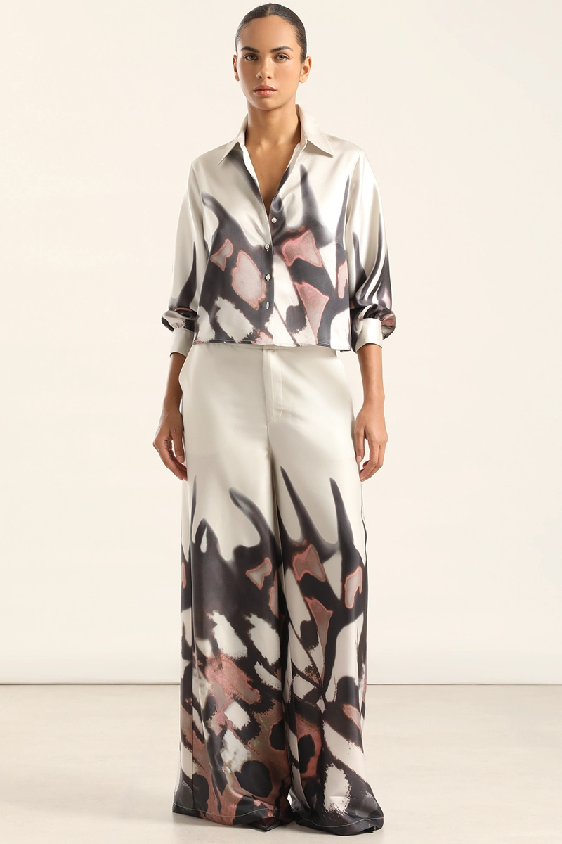 BLUSA SATIN ESTAMPADO, BEIGE LIOLA - 7